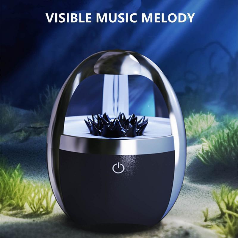 Creative Ferrofluid BT Speaker, Small Wireless Speaker with 4 Lighting Effects, Portable Speakers, 2000mAh Battery Type-C Charging Bluetooth-compatible Speaker for Desktop Decoration