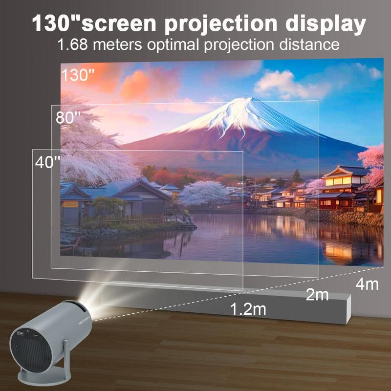 Magcubic Portable Projector HY300 Pro, 4K Android 11 Dual Wifi6 260ANSI Allwinner H713 BT5.0 1080P 1280*720P Projector, Multifunctional Projector for Home Cinema, Outdoor