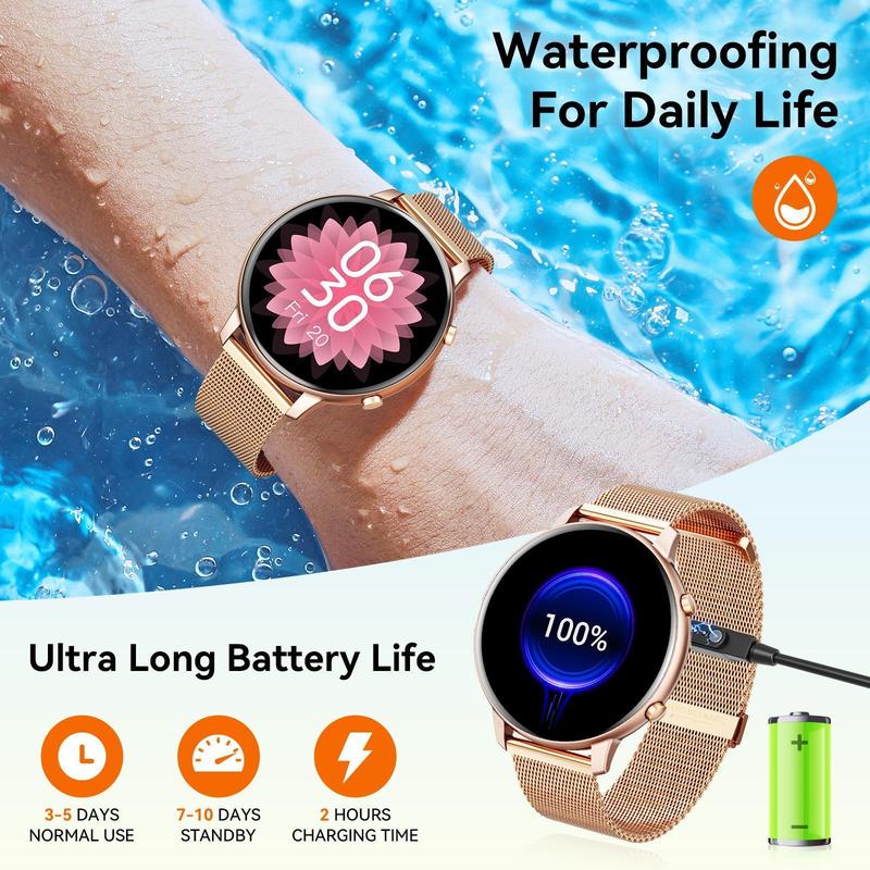 Multifunctional Smart Watch, Fashionable Digital Watch with 2 Straps, IP67 Waterproof Sports Watch with Multi-Sport Modes & Weather Forcast for Women & Men, Android Fitness Watch, Sports Smartwatch, Smart Watch