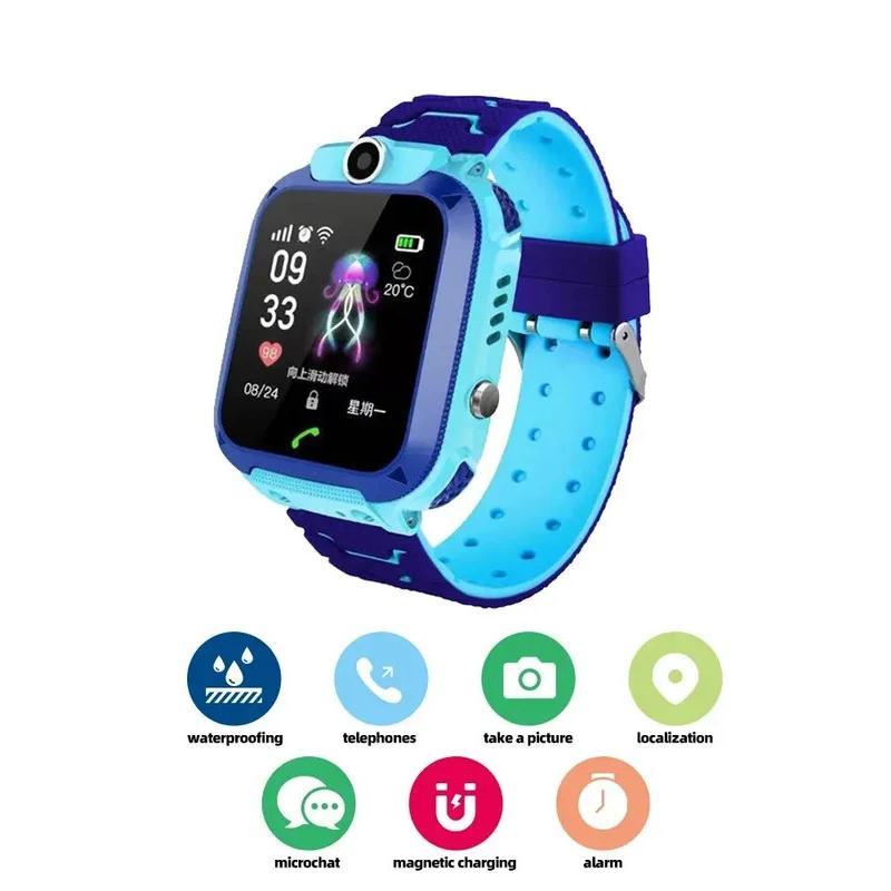 Q12 Kids Smart 2G Call Phone Watch Waterproof Mother Children GPS Monitor Boy Girls SOS Child Sports Digital Watches Tracker