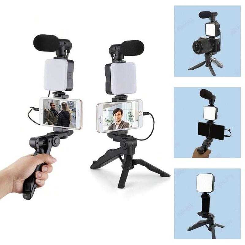 Selfie Stick Tripod LED Selfie Pocket Light Without Battery, Wireless Remote Control Tripod Stand With Selfie Light, Adjustable Tripod With Fill Light, Selfie Accessories For Phone Digital Camera