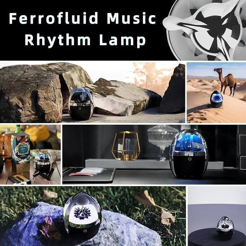 Creative Ferrofluid BT Speaker, Small Wireless Speaker with 4 Lighting Effects, Portable Speakers, 2000mAh Battery Type-C Charging Bluetooth-compatible Speaker for Desktop Decoration