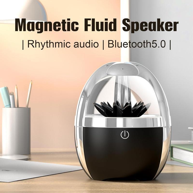 Creative Ferrofluid BT Speaker, Small Wireless Speaker with 4 Lighting Effects, Portable Speakers, 2000mAh Battery Type-C Charging Bluetooth-compatible Speaker for Desktop Decoration