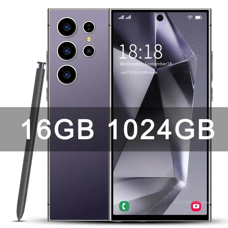 NEW S26 Ultra Smartphone 7.3inch HD 5G Snapdragon 8Gen3 16GB+1TB Android 14 8000mAh 70+108MP Mobile phone Face Recognition