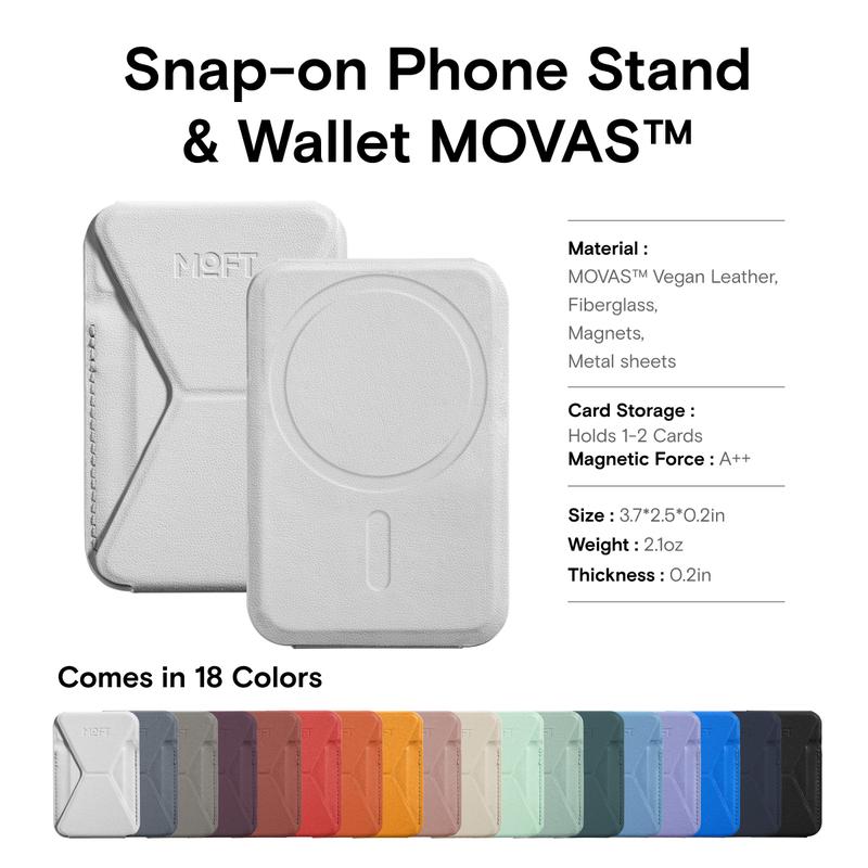 MOFT Snap-on Phone Stand & Wallet, MagSafe Compatible for Minimalist On the Go Accessories  Smartphone