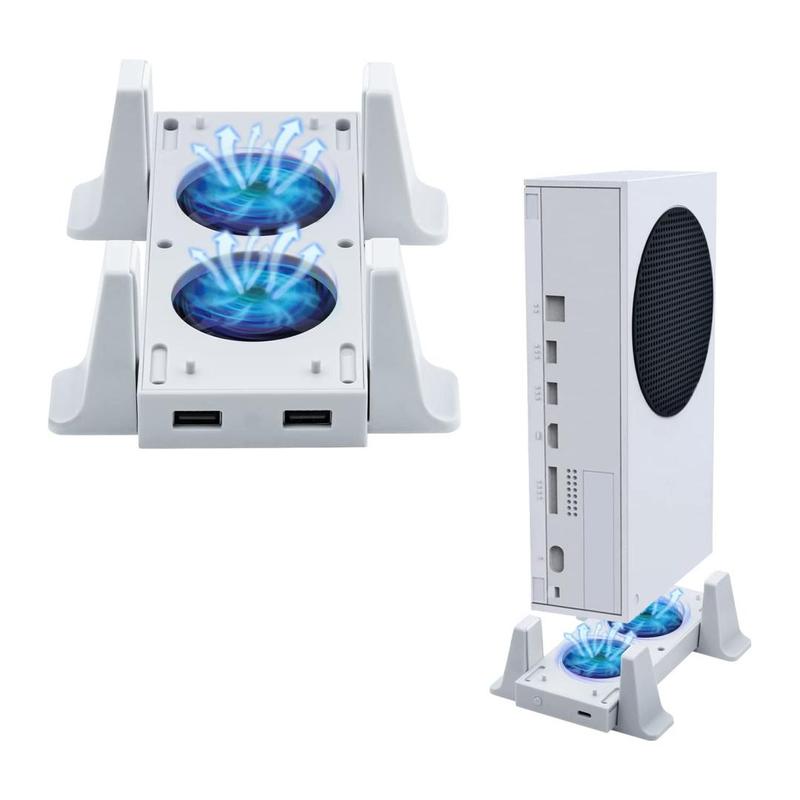 Vertical Stand with 3 Level Adjustable Speed Cooling Fan & 2 USB Ports, 1 Count Cooling Vertical Stand for Xbox Series S