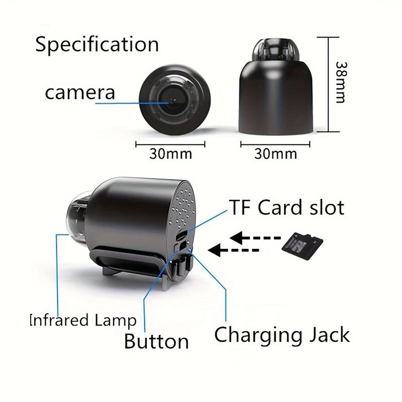 Mini WiFi Camera 720P HD Night Vision with Motion Detection Remote Monitoring 160 ° Wide Angle Micro Baby Monitor for Home, Office, Shop, Warehouse spy camera