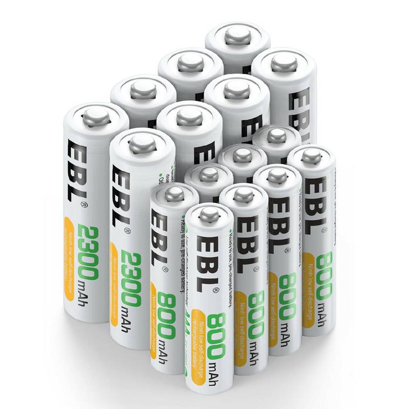 EBL AA AAA Rechargeable Batteries Combo