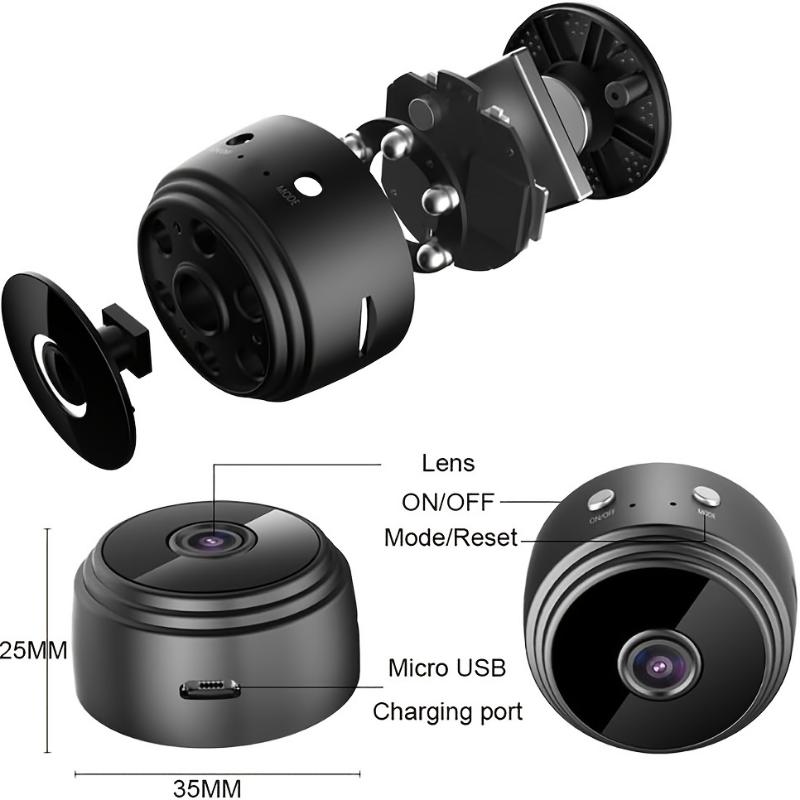 Smart Mini Camera, HD 1080p Video Recorder, Voice Recorder, Security Monitoring Camera, Smart Home.