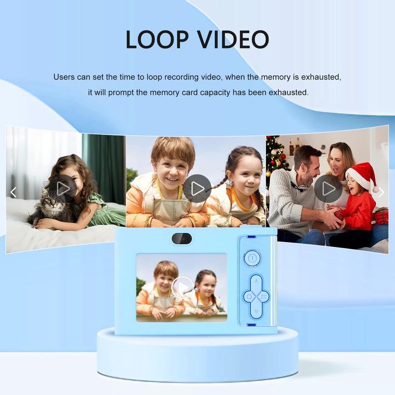 Portable Kids Digital Camera 2.4 Inch Screen Front Rear Camera 1080p 720 Vga Take Pictures Dvr Puzzle Game digital products pocket camera portable camera