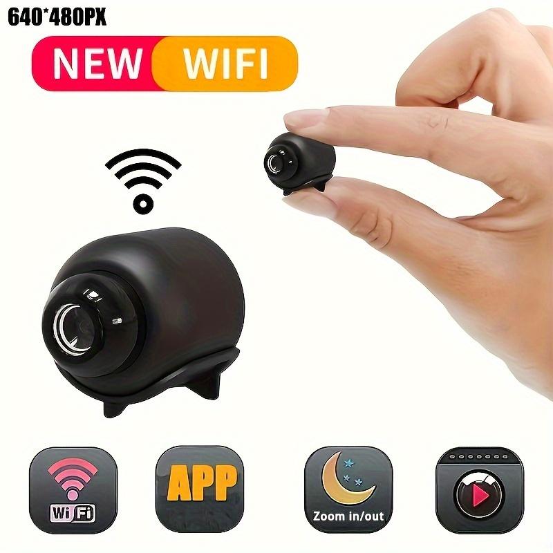 1pc Wireless Mini 2.4GHz WiFi Camera, 720P Video Resolution, 140° Wide Angle, Indoor Use, No Battery, No TF SD Card, Compatible With Android App, Black