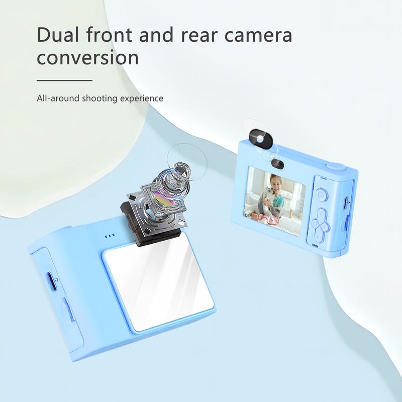 Portable Kids Digital Camera 2.4 Inch Screen Front Rear Camera 1080p 720 Vga Take Pictures Dvr Puzzle Game digital products pocket camera portable camera