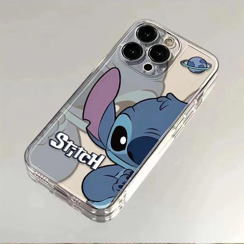 NEW Stitch Shy Cute Phone Case For iPhone 15 14 13 12 11 Pro MaxY2K Anti Fall Kawaii Cartoon Silicone Cover