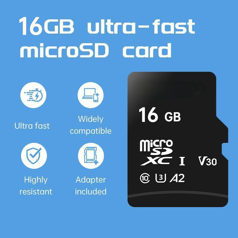 Micro SD Card-16G Memory Card, Camera, Game Console, Smartphone, GoPRO, Drone, Security Camera, Affordable Accessory High-speed storage for digital cameras.