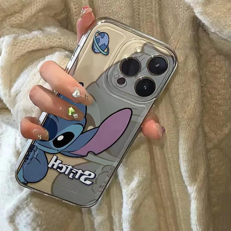 NEW Stitch Shy Cute Phone Case For iPhone 15 14 13 12 11 Pro MaxY2K Anti Fall Kawaii Cartoon Silicone Cover