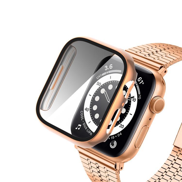 Bumper Case with Screen Protector for Apple Watch-Chrome Finish Accessories Protection