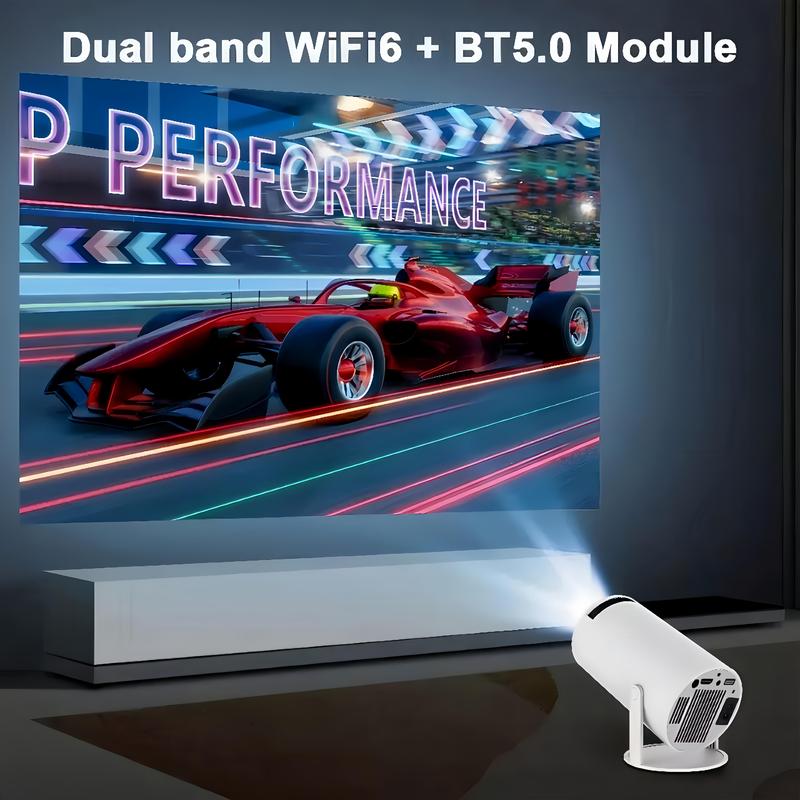 Portable Outdoor Projector, 4K HD Projectors with WIFI 6 & Bluetooth 5.0 Android TV 11.0, Auto Keystone Correction  Video Projector,180°Rotatable Stand,Home & Outdoor Use, Mini Projector