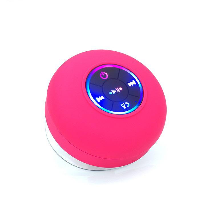 Mini portable wireless speaker, rechargeable waterproof speaker with LED light, portable Bluetooth-compatible speaker for beach, shower & Home