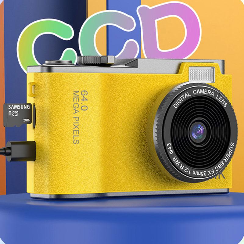 Portable Digital Vintage Digital Camera- Rechargeable High-definition Retro-style CCD Wireless Camera- Multiple Colors -Advanced Auto Focus Christmas Gift