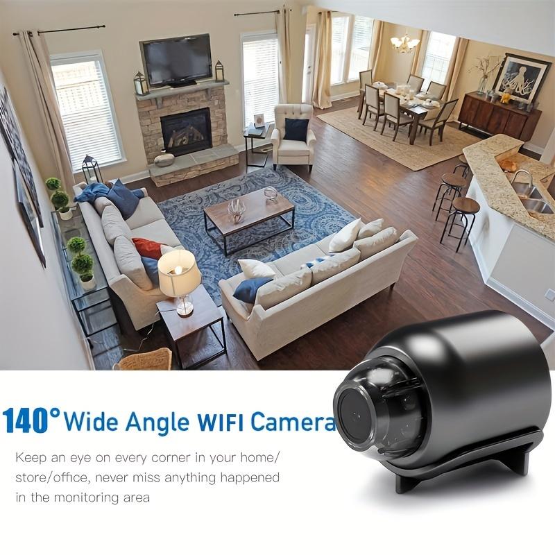 1pc Wireless Mini 2.4GHz WiFi Camera, 720P Video Resolution, 140° Wide Angle, Indoor Use, No Battery, No TF SD Card, Compatible With Android App, Black