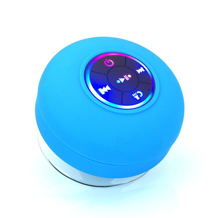 Mini portable wireless speaker, rechargeable waterproof speaker with LED light, portable Bluetooth-compatible speaker for beach, shower & Home