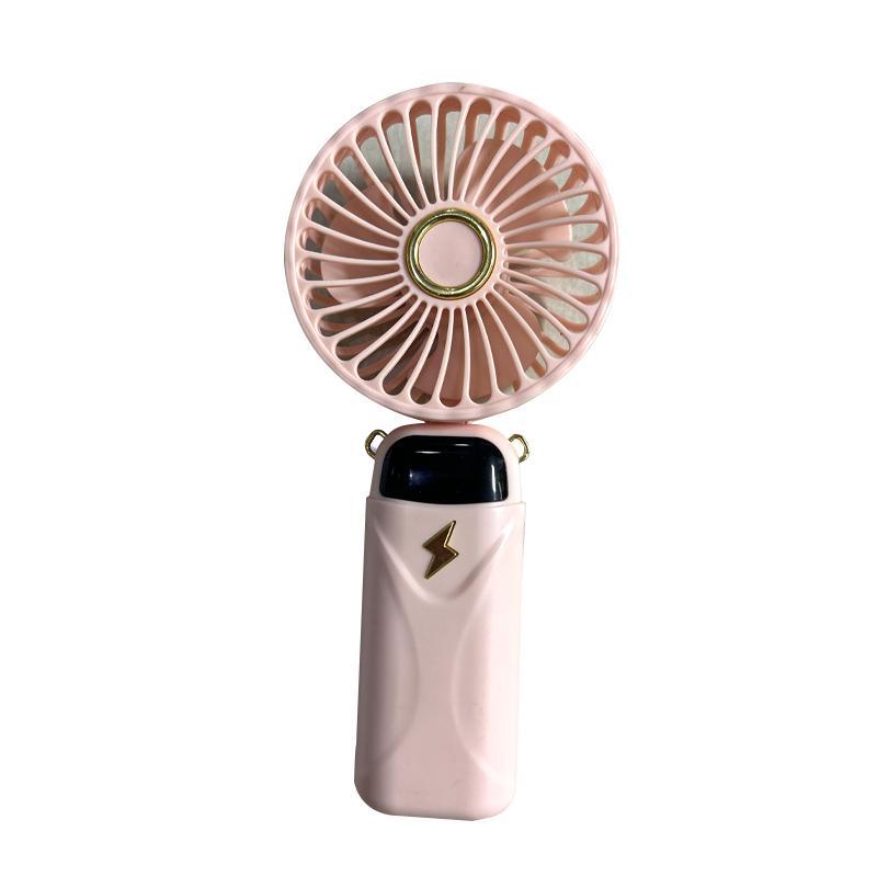 Portable 1200mAh Mini Foldable Fan, USB Rechargeable Handheld Cooling Fan, Digital Display Desktop Fan, Portable Fan for Office, Student, Outdoor, Travel