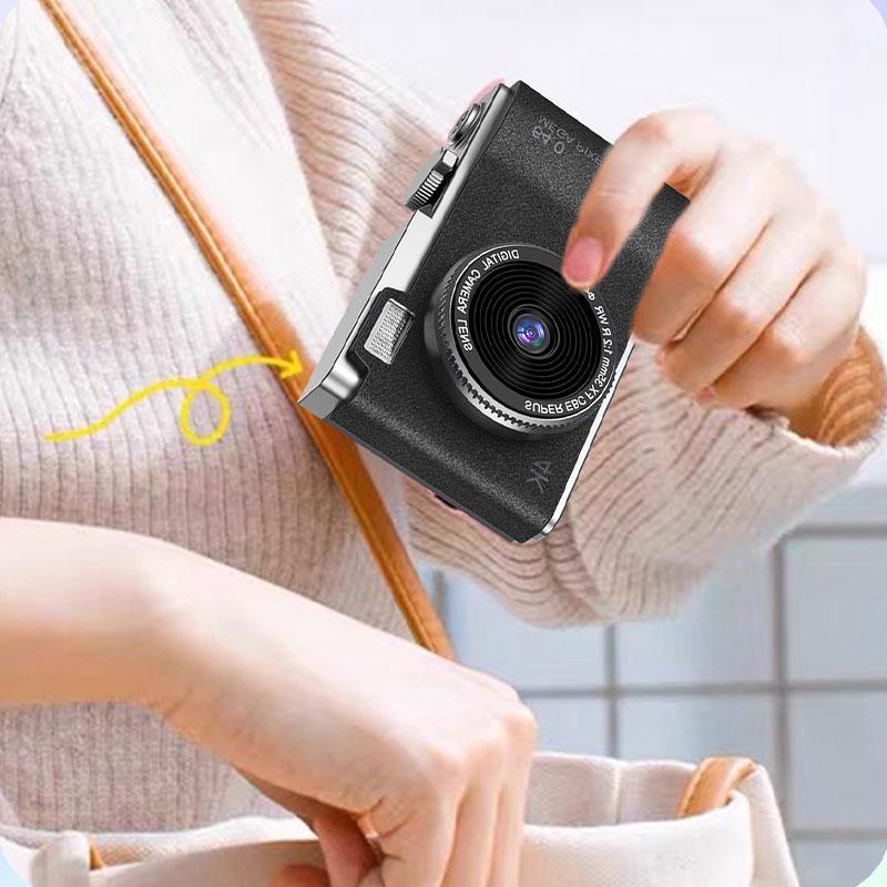 Portable Digital Vintage Digital Camera- Rechargeable High-definition Retro-style CCD Wireless Camera- Multiple Colors -Advanced Auto Focus Christmas Gift