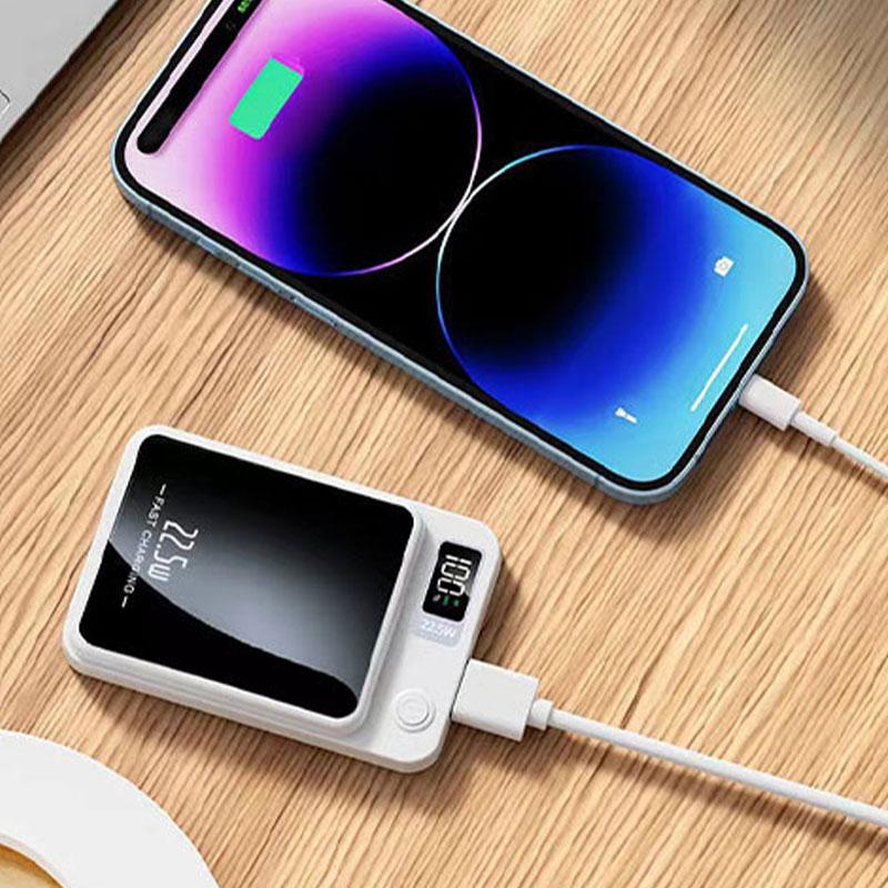 HOT 5000 Mah Uitra-Thin MiniWireless Magnetic Charging Bank-digital display portable solar iniu  power Wireless Fast Chargeable Phone Smartphone travel  power Magnetic Wireless black friday Retractable Dual Foldable Wireless