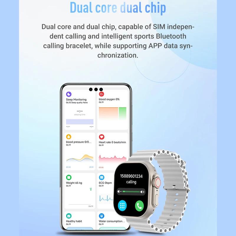 Smart Watch 4G SIM Card and Camera Answer Call Whatsapp Reminder Connect Bluetooth Earphone 2.01inch Smartwatch Apple Android