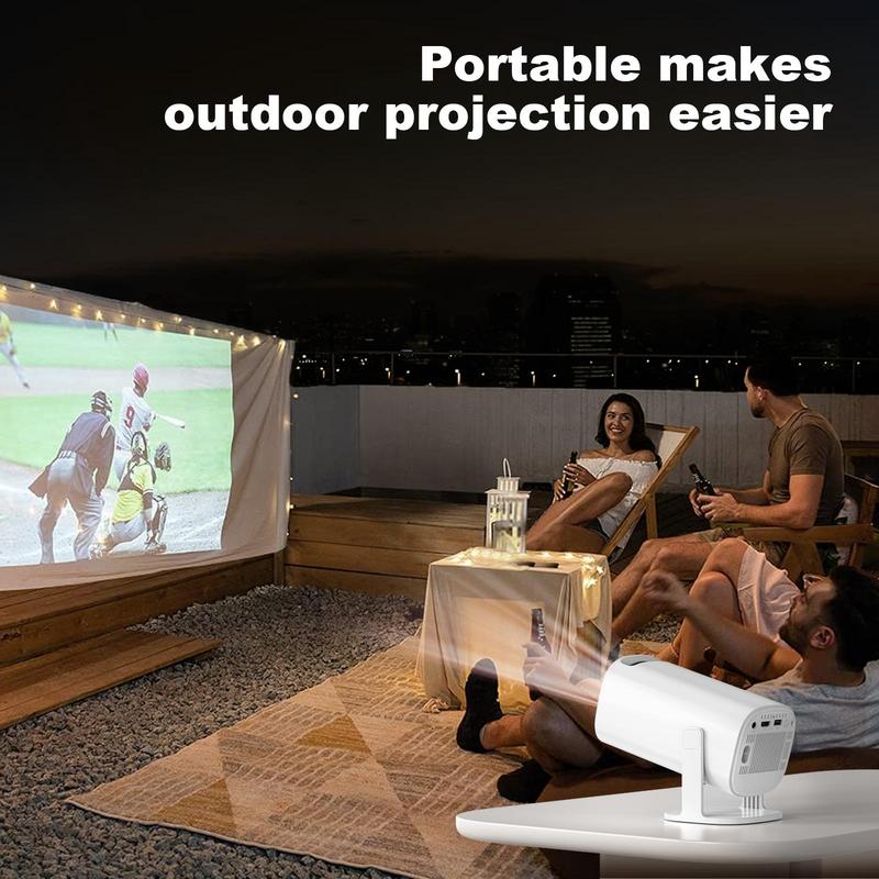 Portable Home Projector, 4K HD Projection Projector, Wireless Projector for Travel, Home Business Games, Projector Compatible with Computers & Mobile Phones