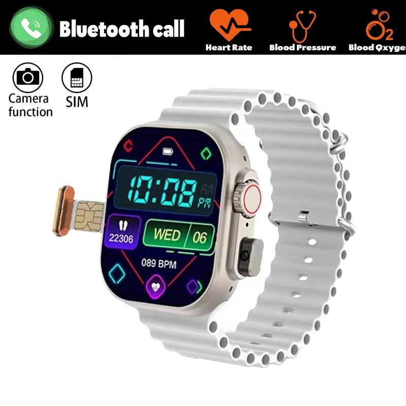 Smart Watch 4G SIM Card and Camera Answer Call Whatsapp Reminder Connect Bluetooth Earphone 2.01inch Smartwatch Apple Android