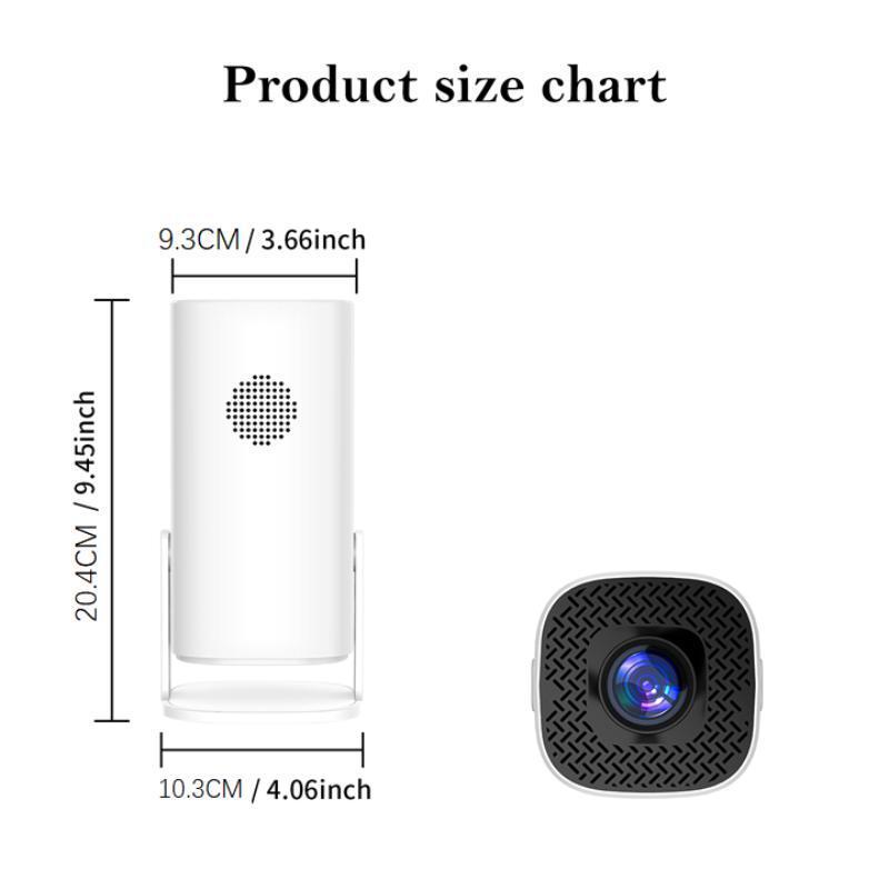 Portable Home Projector, 4K HD Projection Projector, Wireless Projector for Travel, Home Business Games, Projector Compatible with Computers & Mobile Phones