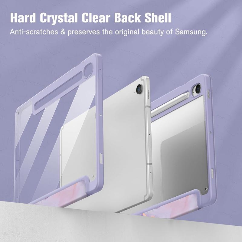 Fintie Hybrid Slim Case for Galaxy Tab S9 FE 5G 10.9-Inch Tab S9 11-Inch, Lightweight Tablet Case with Crystal Clear Back Cover, Auto-Wake Sleep