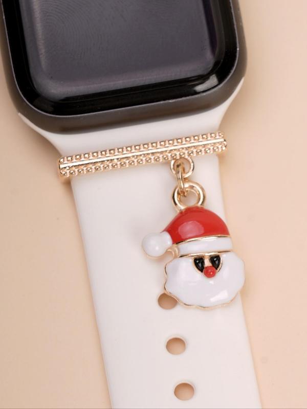 Cute Santa Claus Design Watch Band Decoration for Apple Watch Ultra Band 8 7 6 3 Se, Fashionable Watch Band Accessories for 20 22mm Watch Strap, Exquisite Watch Band Decoration for Birthday Gift