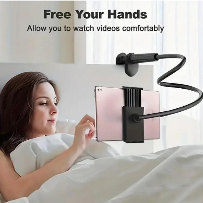 Gooseneck Bedside Phone & Tablet Holder, Flexible Arm Tablet Phone Mount, Universal Desktop Phone Holder, Phone Accessories for Home Office