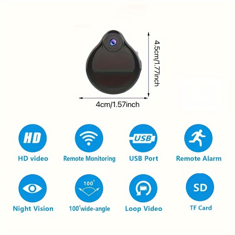 A beautiful children's clothing store WIFI Wireless Wearable Body Micro Cam Mini IP Camera Motion Sensor Video Voice Recorder Home Security Camcorders, Small Mini Smart WiFi IP Webcam Micro Camera Built In Battery