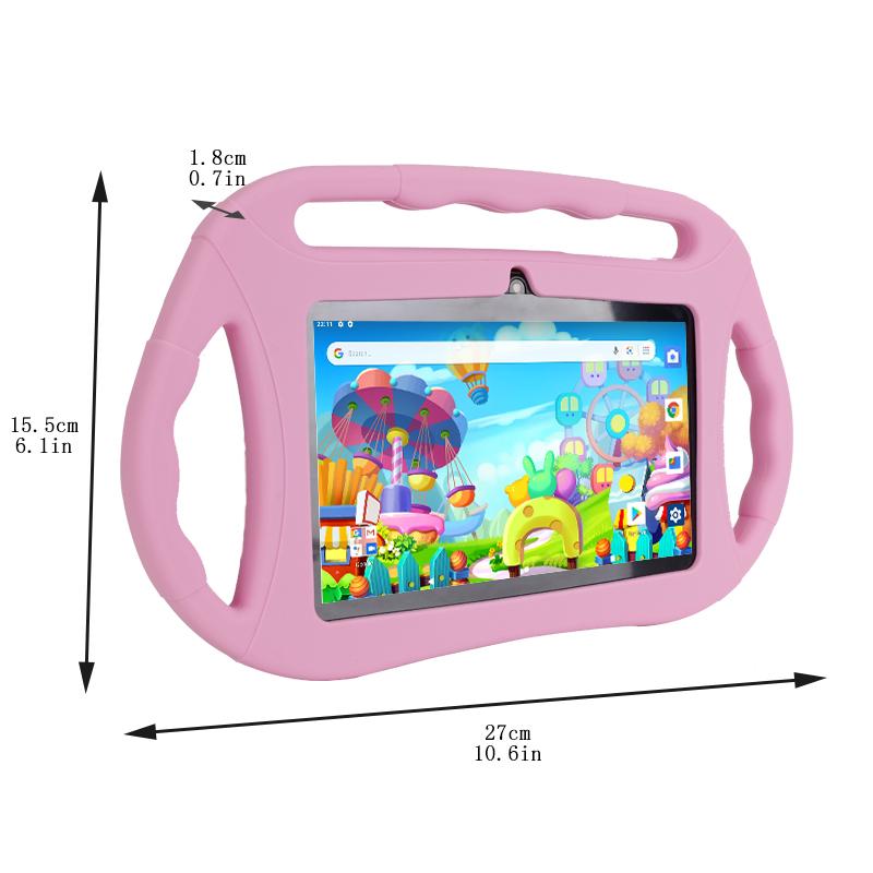 Veidoo Kids Tablet, 7-inch Android Tablet PC, 32GB, IPS Screen, Parental Control, Learning Tablet for Toddlers Handheld Silicone Case, Plastic Card