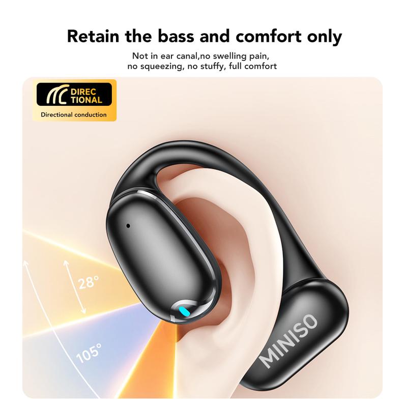 MINISO M66 New Microphone Wireless Bluetooth Earbuds Super Voice Call Video Conferencing Office earbuds Open and Non-in-ear headset Business style stylish headphones and lightweight Earphones wireless support All Phone