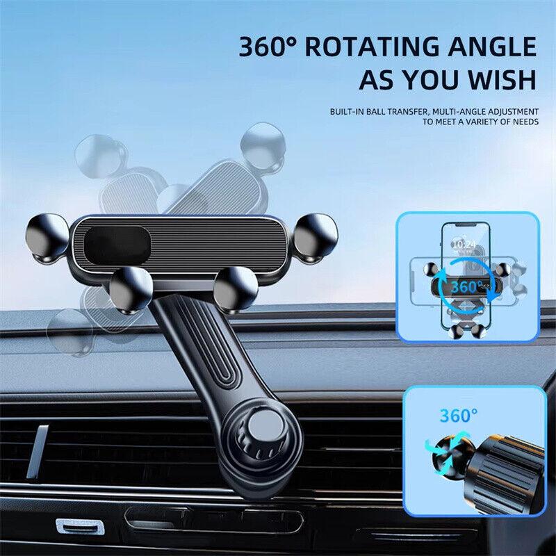 Car Phone Holder Mount,Air Vent Car Phone Holder,Never Blocking Phone Mount 360°Adjustable Works With socket Car Mount For iPhone All Smartphones