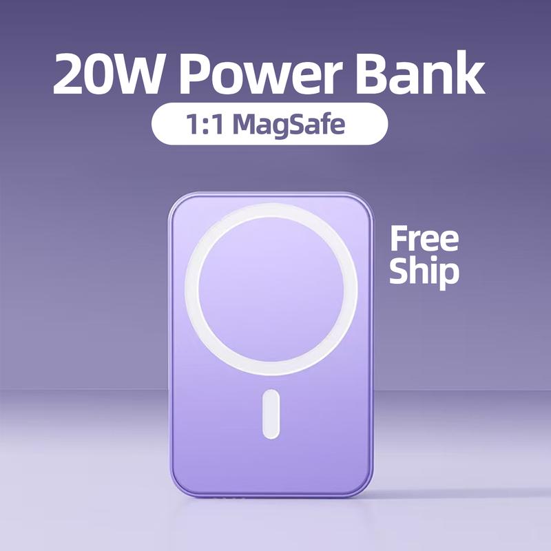 2025 NEW Power Bank Magnetic Wireless Portable Charger, Foldable 10000mAh Battery Pack with USB-C Cable LED Display, Magnetic Power Bank 22.5W PD Fast Charging for iPhone 15 14 13 Pro Mini Pro Max