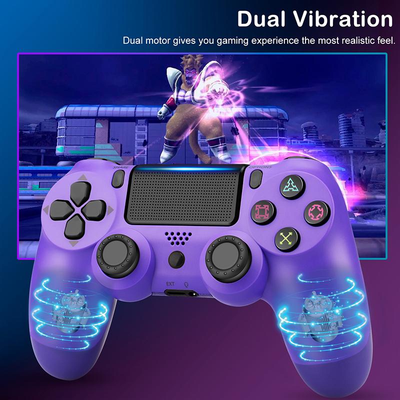 PS4 PC Controller Compatible with PS4 Slim Pro and Windows PC,Playstation 4 Controller with High Capacity Battery Dual Vibration Multi Touch Pad 3.5mm Audio Jack,Wireless Remote Many Colors for You,Blue,White,Purple and So On