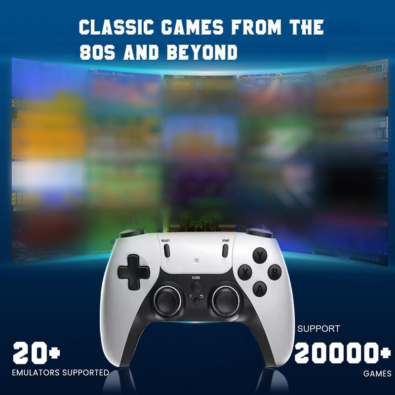 Retro Game Console 20,000-30,000+ Retro Games Stick, Revisit Classic Games Stick ,Retro Play Plug and Play Video Games Stick 26 Emulators, 4K HDMI Output, Premium Competitive Dual Controllers Wireless Adapter Button Cable Communication