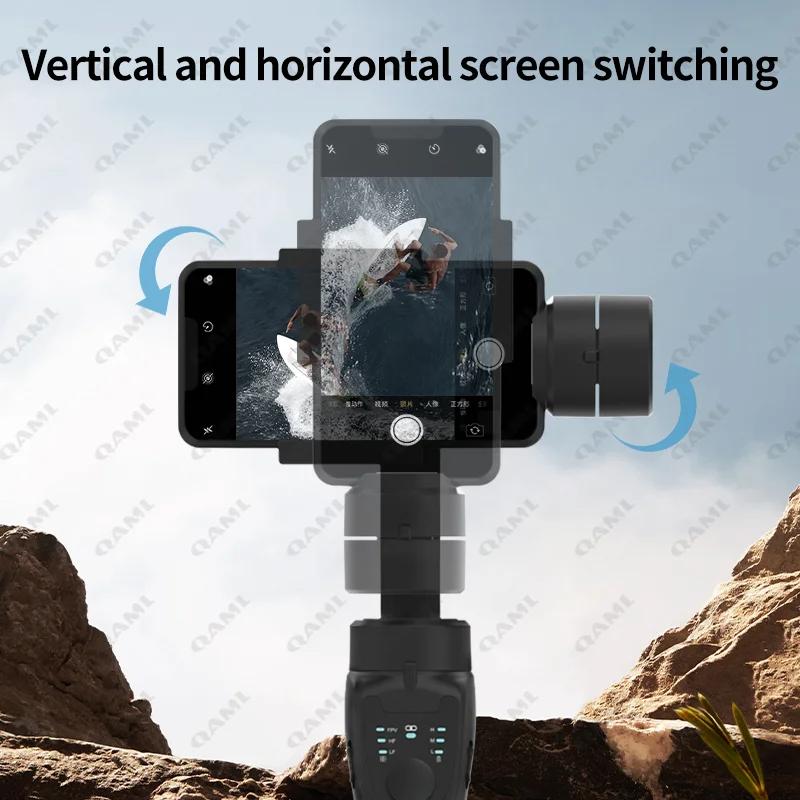 F8 3-Axis Handheld Gimbal Phone Stabilizer Smartphone Tripod Cellphone holder for iPhone Android Mobile video Record Accessories Compact、selfie、bluetooth、recording、mount。 Button Handle