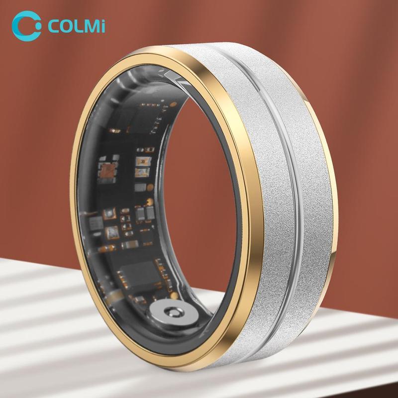 COLMI SR1 Smart Ring, 1 Count Rechargeable Waterproof Ring, Stainless Steel Smart Ring Compatible with Android & iOS System for Couple & Friend, Ideal Gift