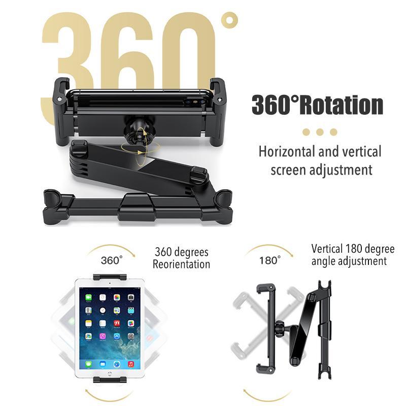 Car Seat Back Extension Rack, Adjustable Car Seat Back Phone & Tablet Stand, Car Interior Accessories