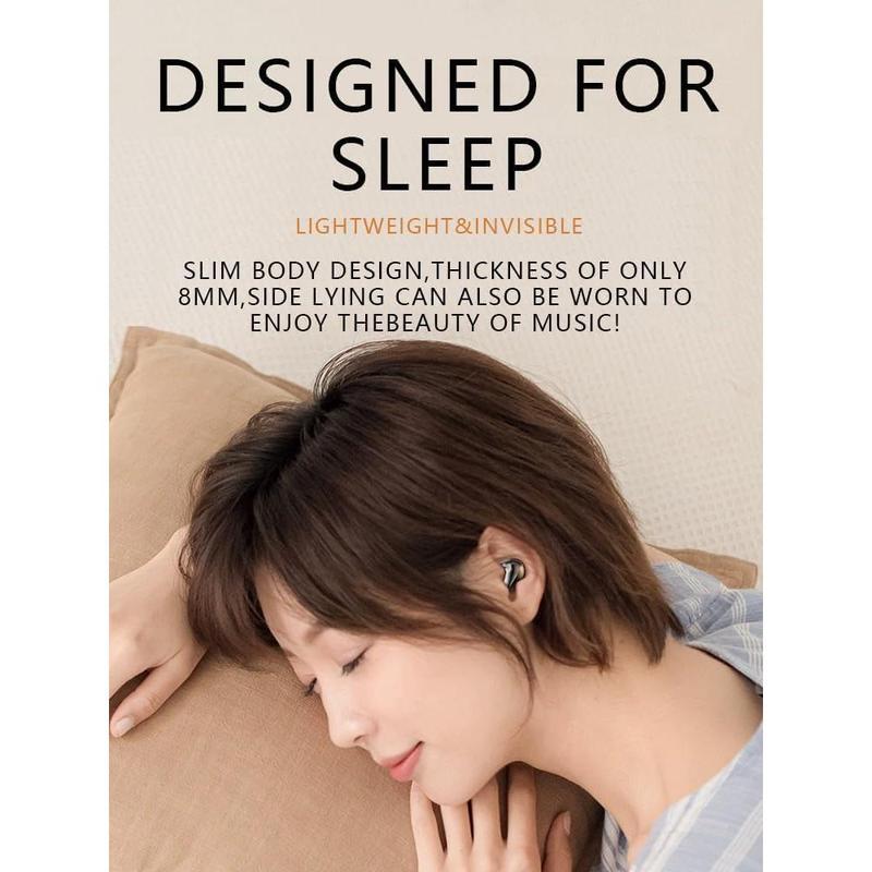 Black Friday,Invisible Sleep Headphones,Sleep Earbuds for Side Sleepers,Comfortable Noise Blocking Sleep Ear Buds,Bluetooth 5.3 Wireless Earbuds, in-Ear Ear Buds for Sleeping,Driving,Cycling - Blac