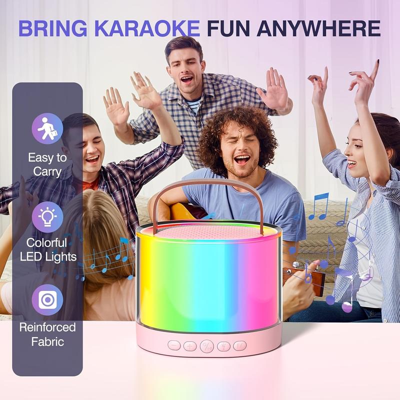 Karaoke, Karaoke Machines, Mini Karaoke, Portable Karaoke, Karaoke with Two Microphones, Suitable for Family Gatherings, Birthdays, Parties And As Gifts