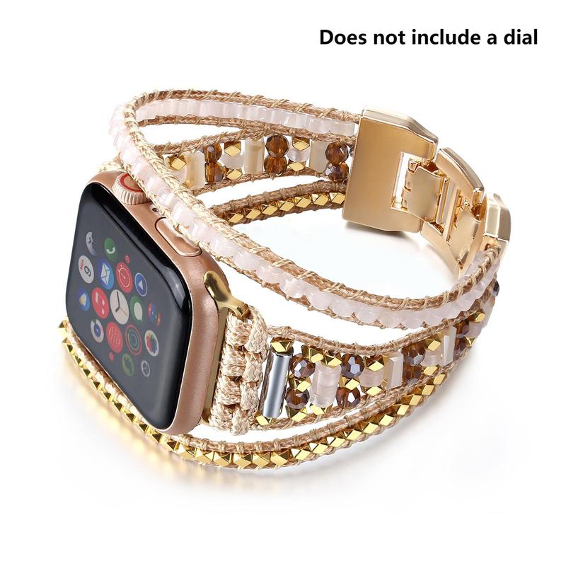 Boho Style Watch Band (Band Only), 1 Count Fashionable Watch Band for Women & Men, Wearable Accessories Compatible with Apple Watch Series SE Ultra 9 8 7 6 5 4 3 2 1