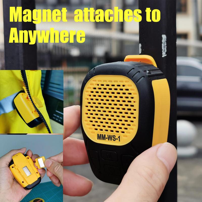 Portable Wireless Speaker, Waterproof Clip-on Design Speaker with Built-in Mic, Rechargeable Hands-free Music & Calls Speaker for Outdoor Entertainment Center