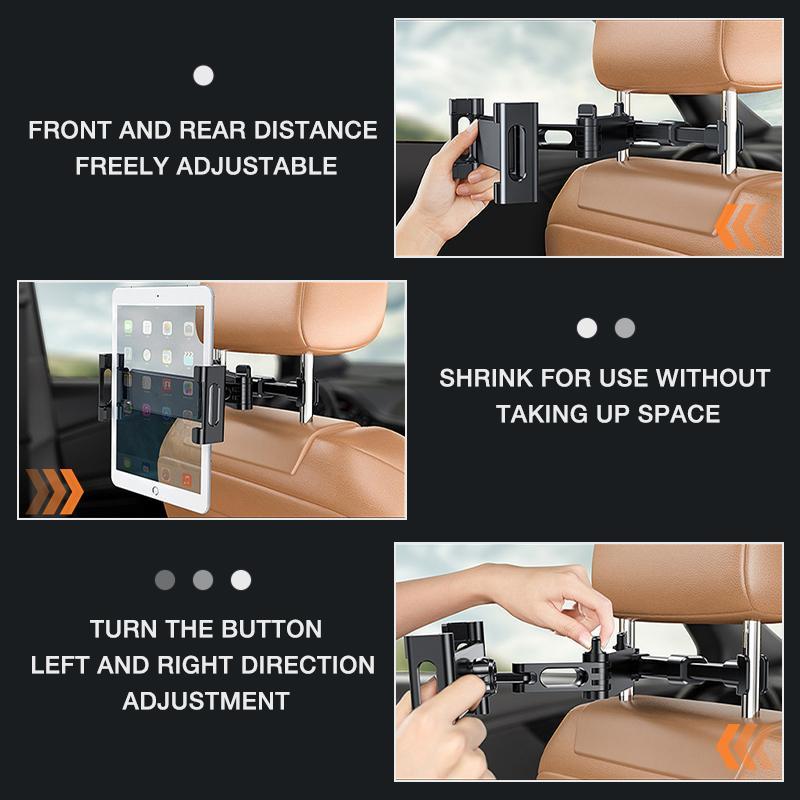 Car Seat Back Extension Rack, Adjustable Car Seat Back Phone & Tablet Stand, Car Interior Accessories